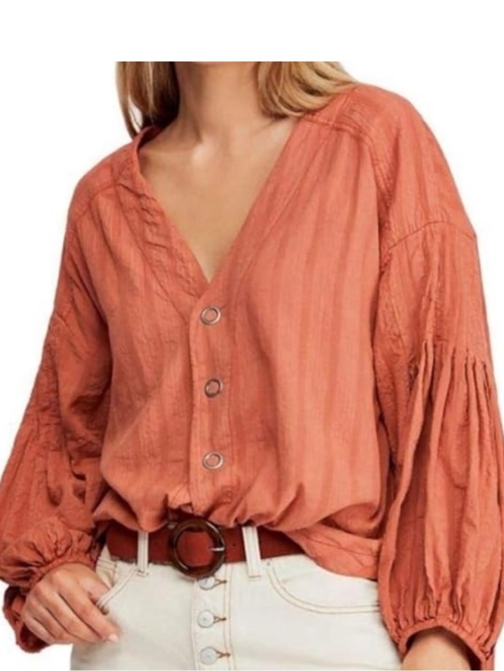 We The Free by Free People "Feel It Still" Top in color Noble Adobe Sz Small